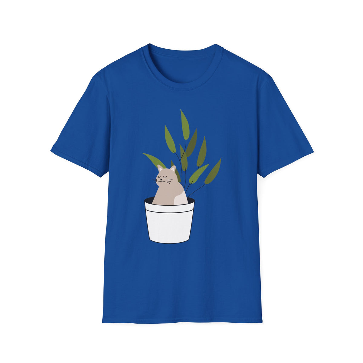 Cat in Plant Pot T-Shirt — Cute Houseplant Cat Graphic Tee