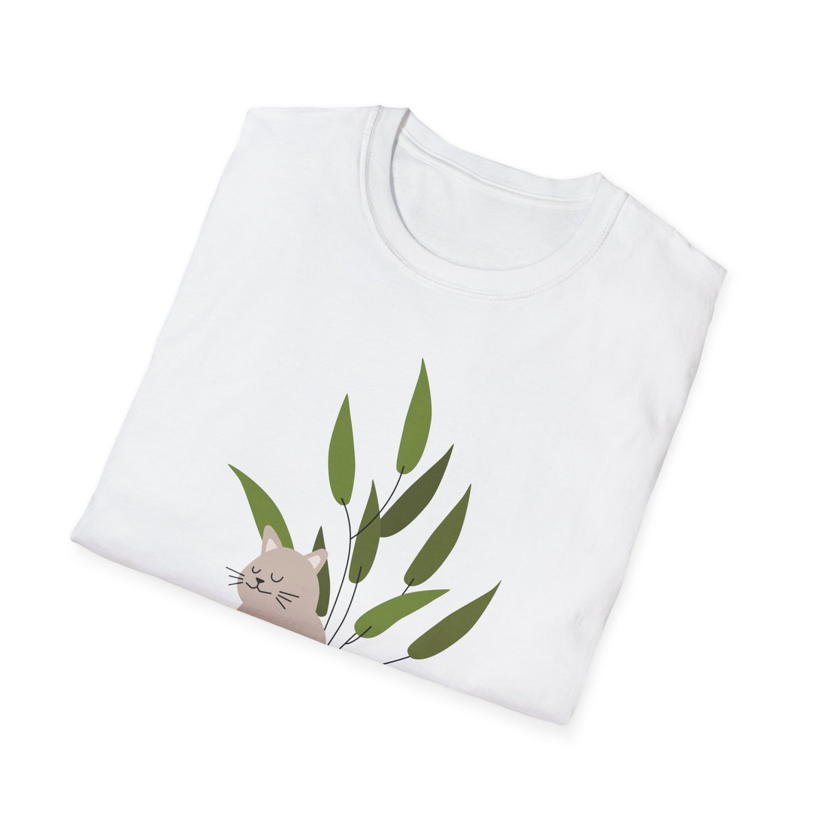 Cat in Plant Pot T-Shirt — Cute Houseplant Cat Graphic Tee
