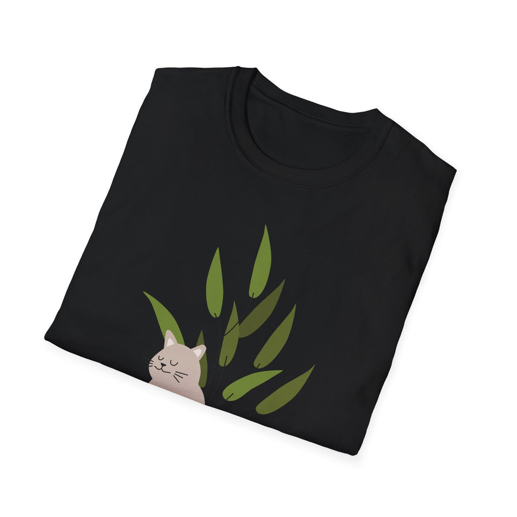Cat in Plant Pot T-Shirt — Cute Houseplant Cat Graphic Tee