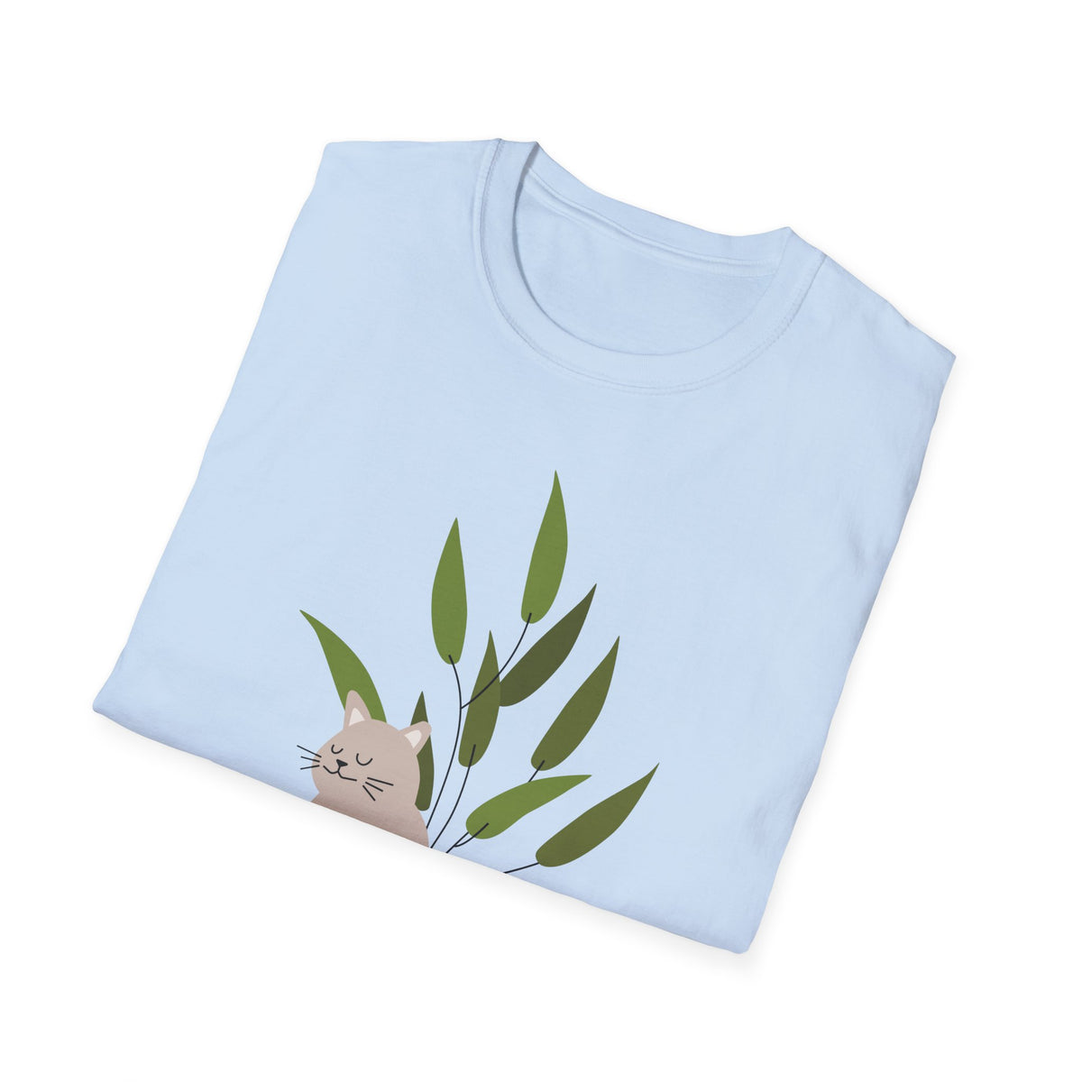 Cat in Plant Pot T-Shirt — Cute Houseplant Cat Graphic Tee